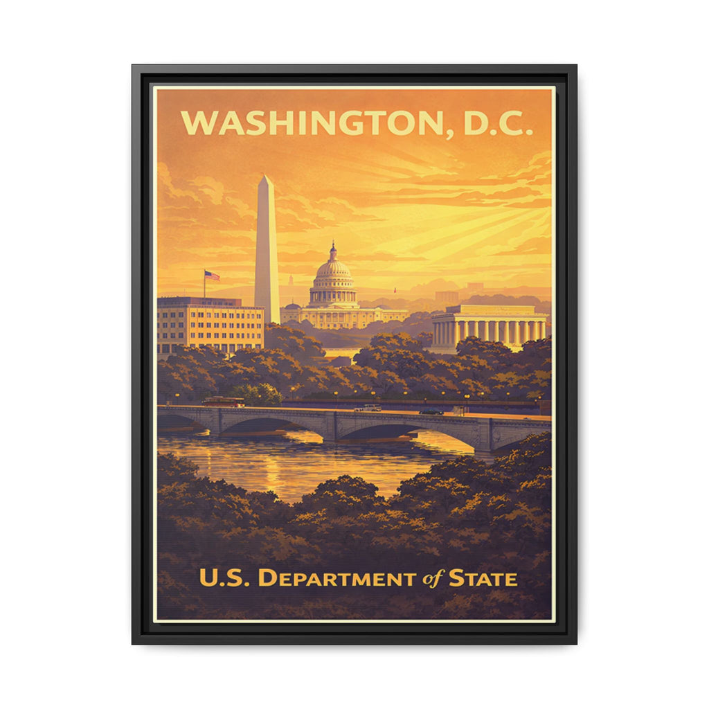 Washington D.C. Department of State Wrapped Canvas Framed