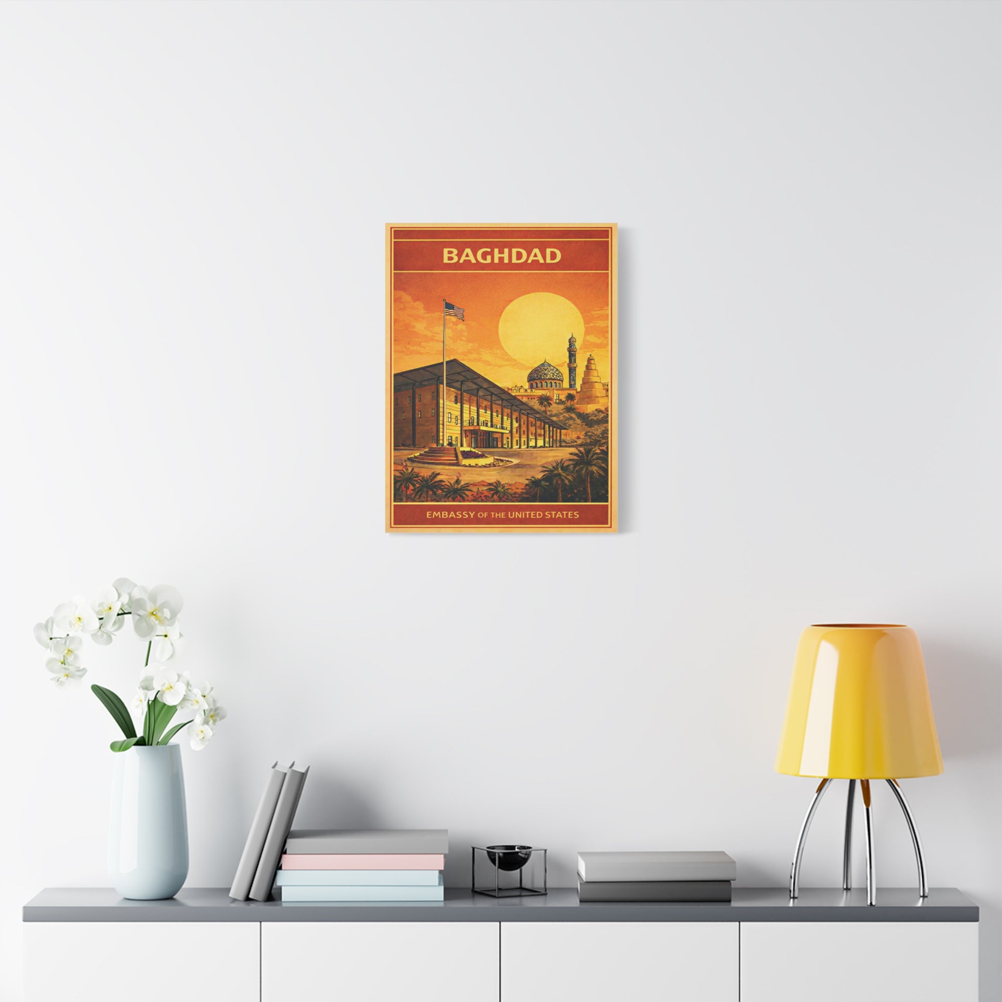 Baghdad Embassy Wrapped Canvas