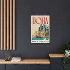 Doha Embassy Wrapped Canvas Framed