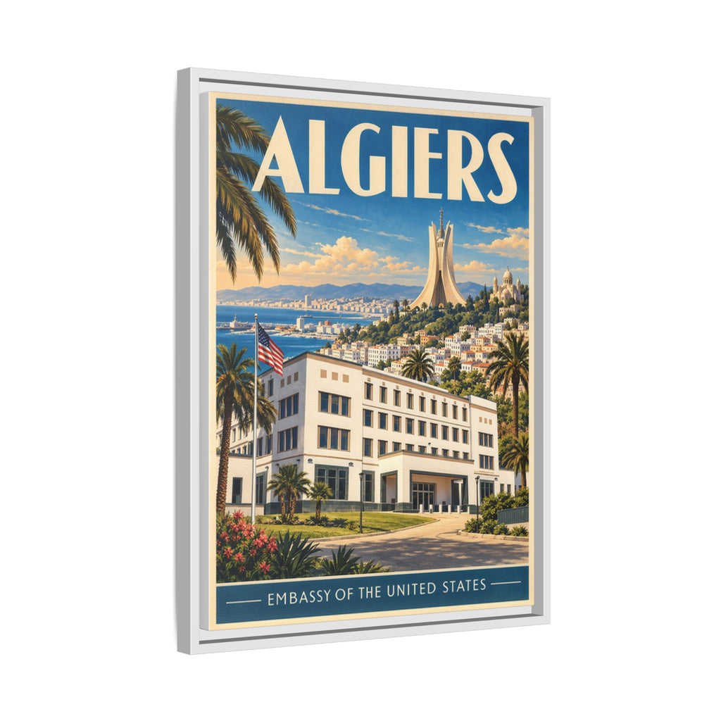 Algiers Embassy Wrapped Canvas Framed