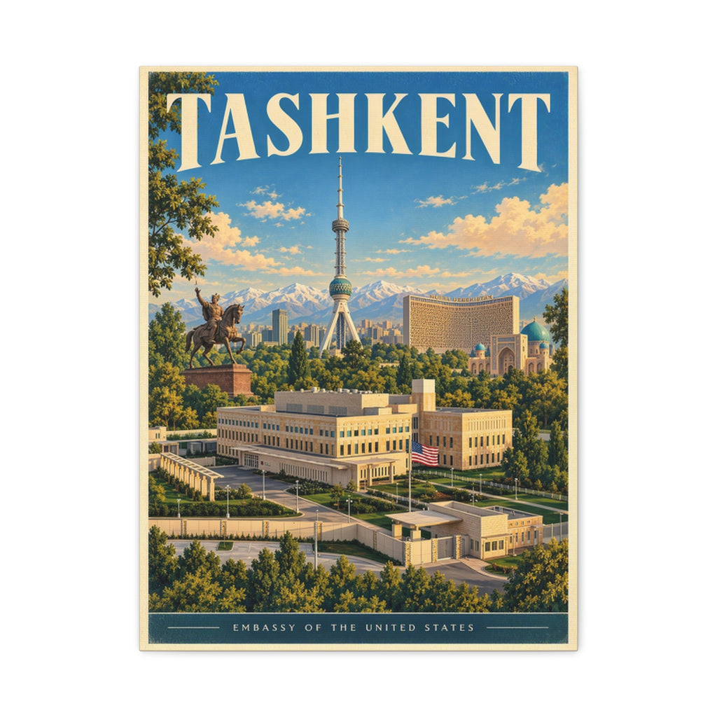 Tashkent Embassy Wrapped Canvas