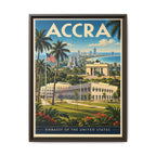 Accra Embassy Wrapped Canvas Framed