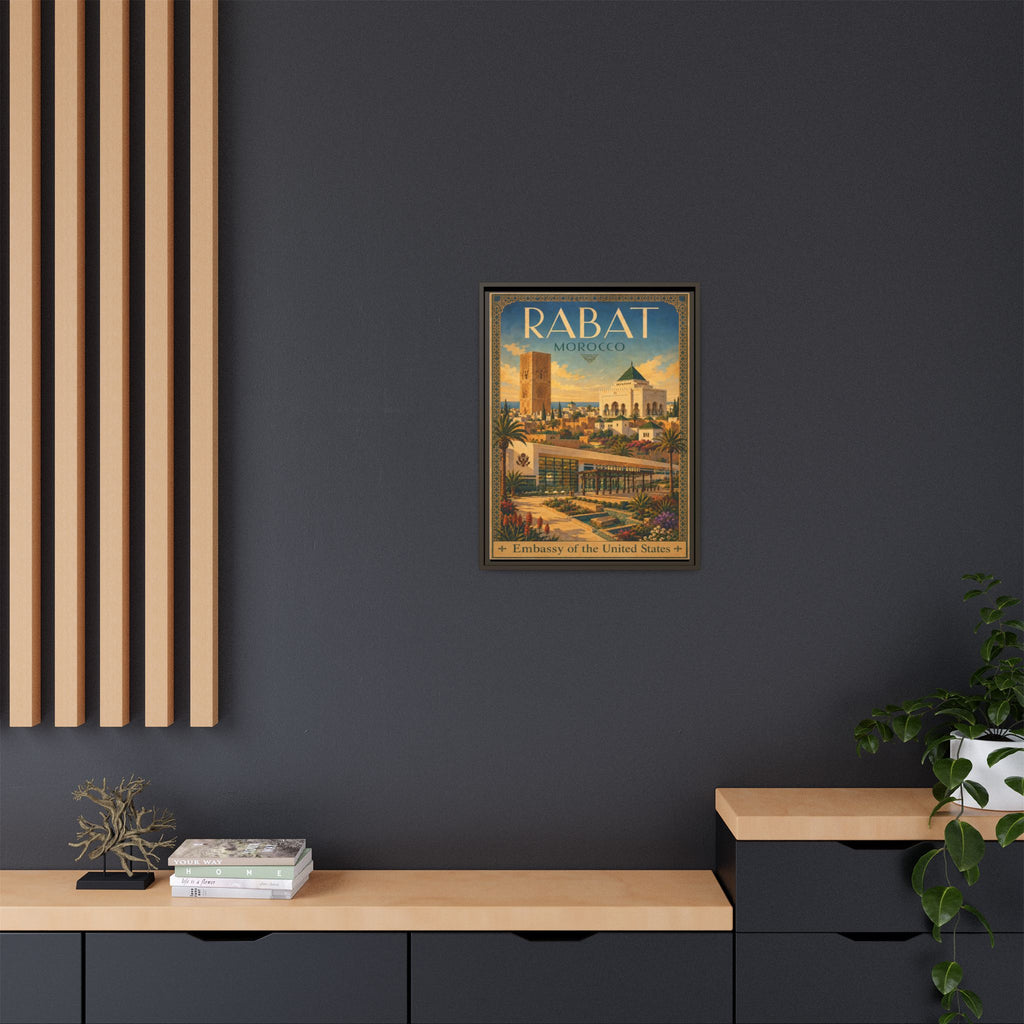 Rabat Embassy Wrapped Canvas Framed