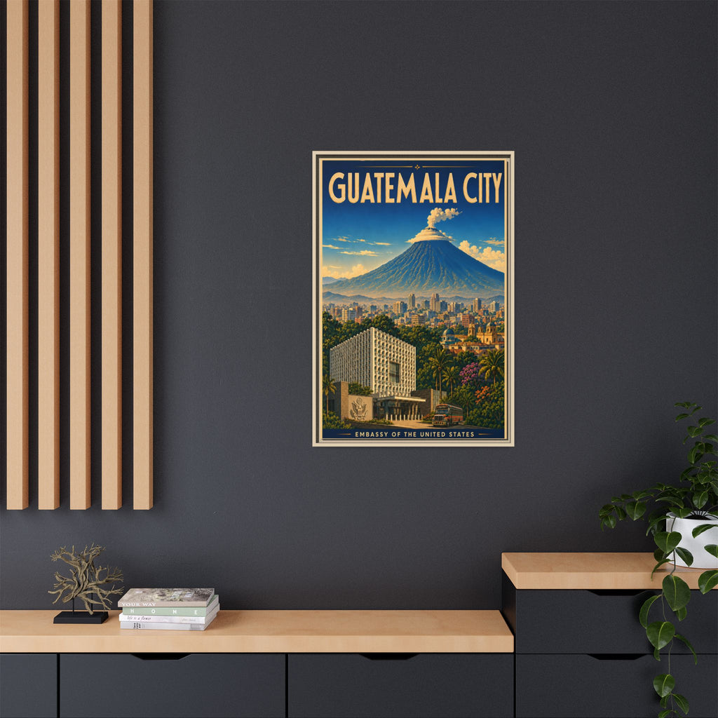 Guatemala City Embassy Wrapped Canvas Framed