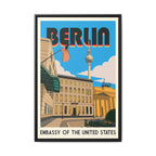 Berlin Embassy Wrapped Canvas Framed