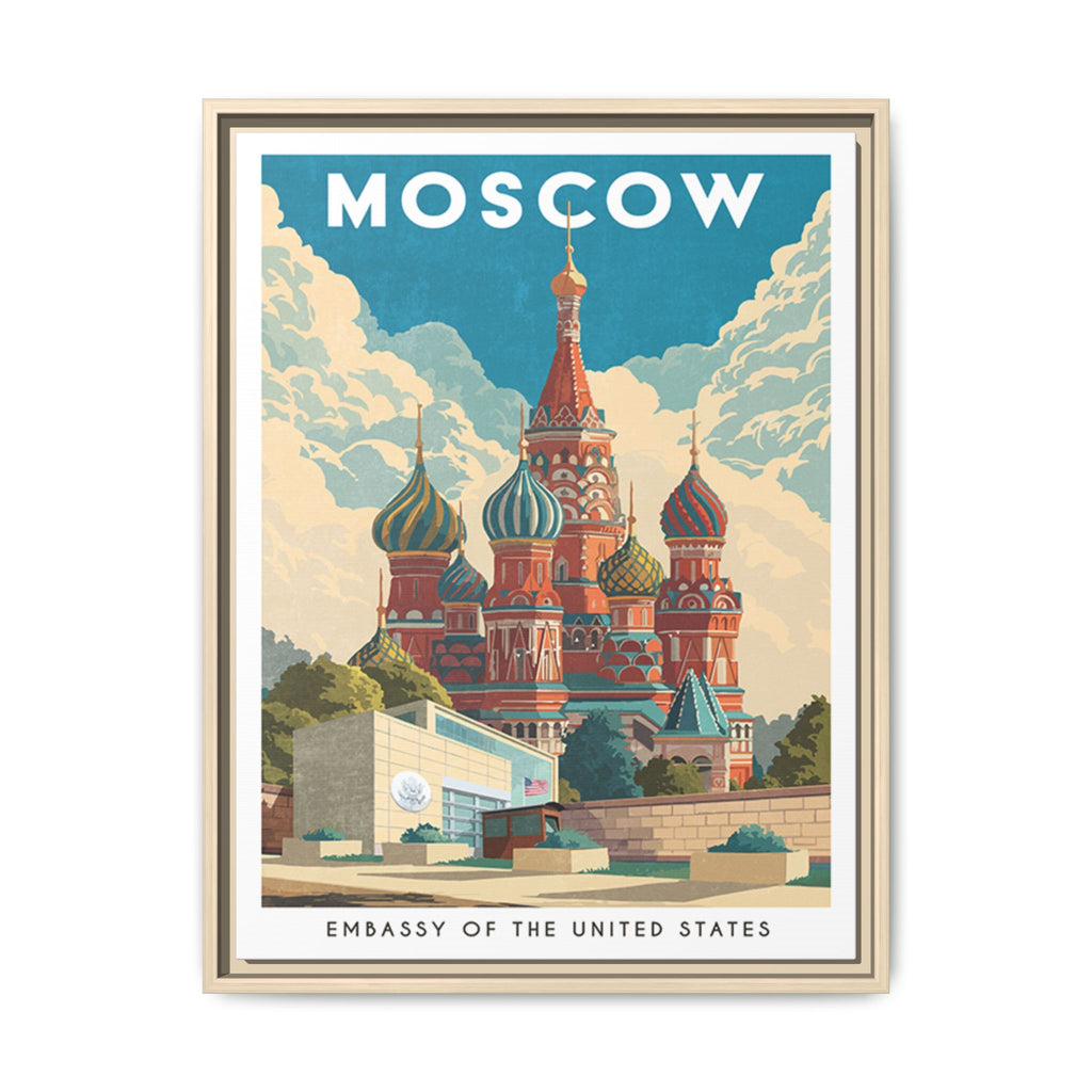Moscow Embassy Wrapped Canvas Framed