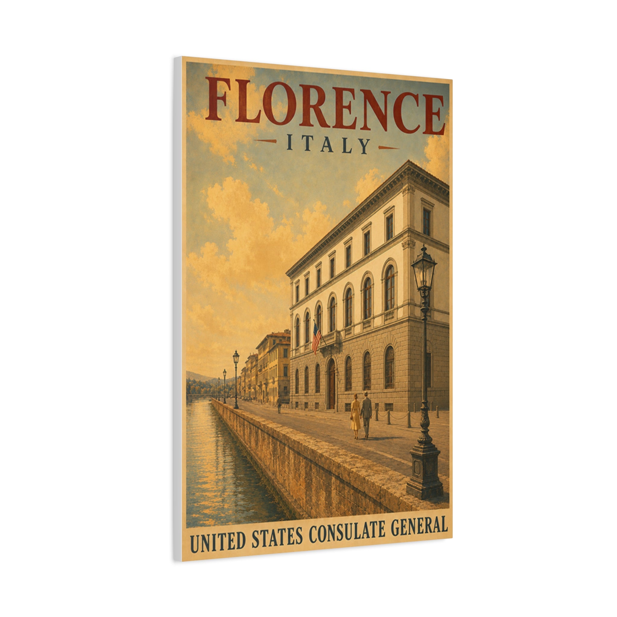 Florence Consulate General Wrapped Canvas