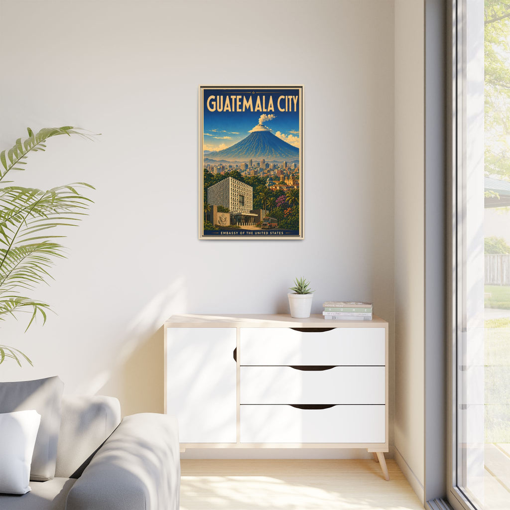 Guatemala City Embassy Wrapped Canvas Framed