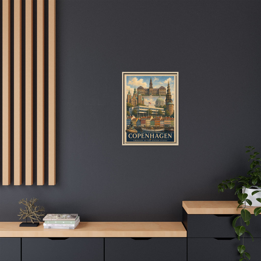 Copenhagen Embassy Wrapped Canvas Framed