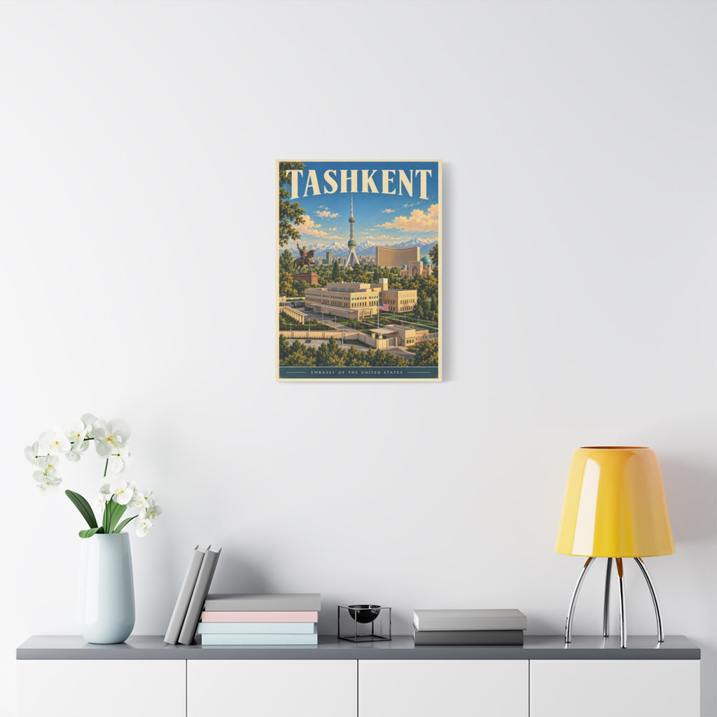 Tashkent Embassy Wrapped Canvas