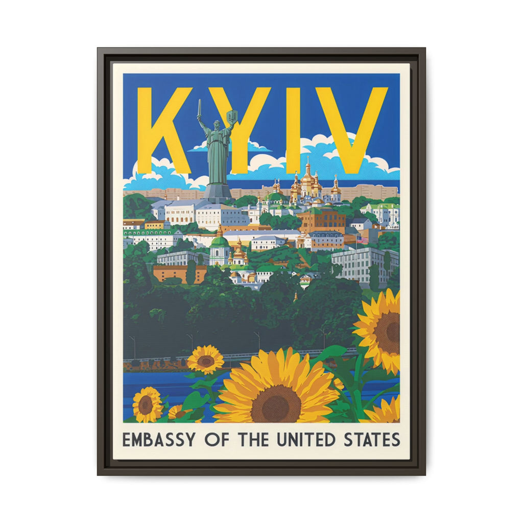 Kyiv Embassy Wrapped Canvas Framed