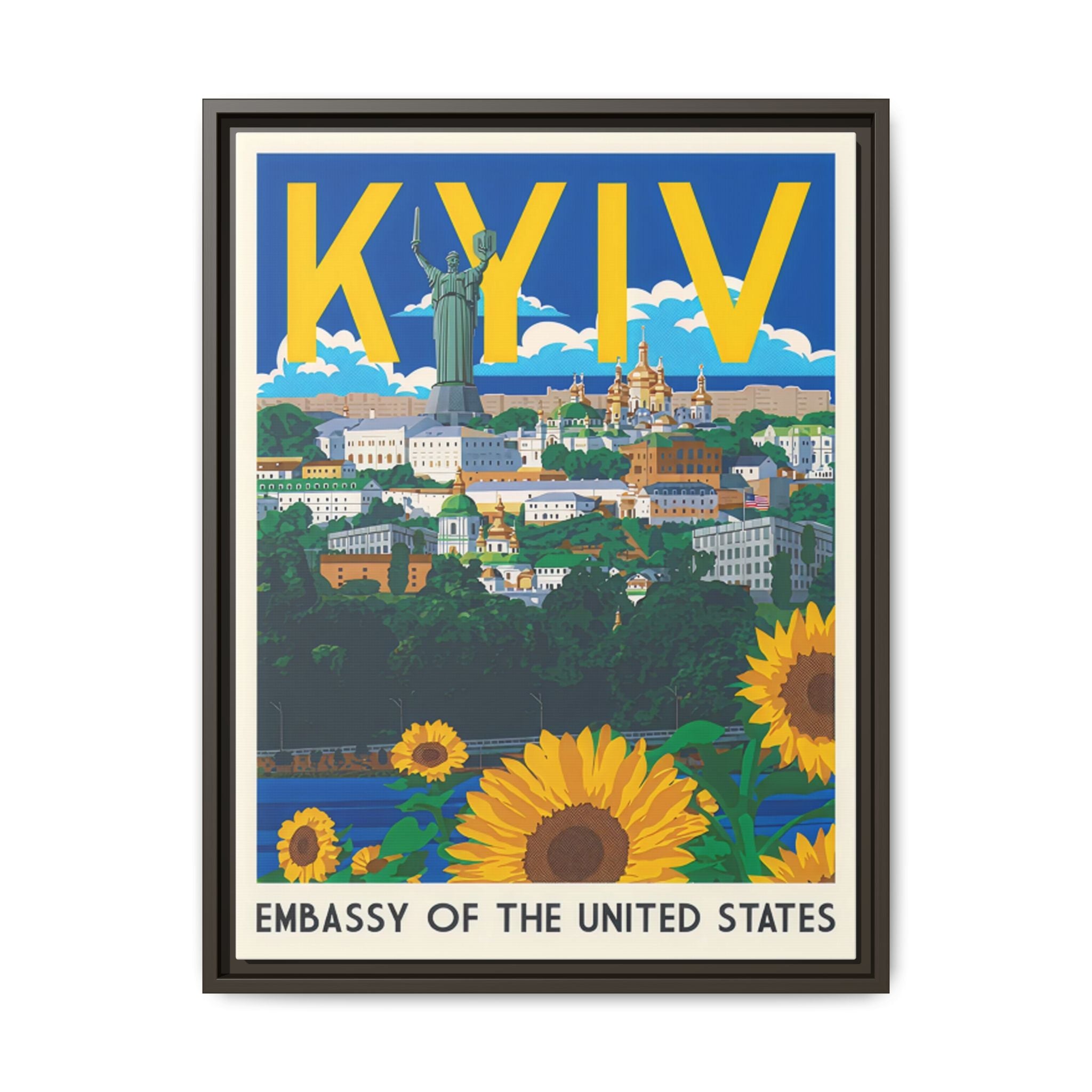 Kyiv Embassy Wrapped Canvas Framed