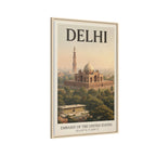 Delhi Embassy Wrapped Canvas Framed