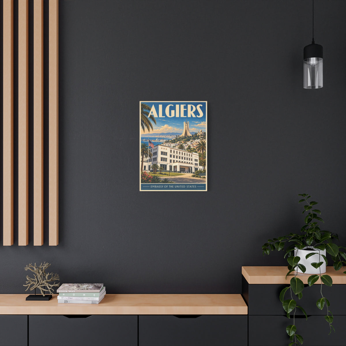 Algiers Embassy Wrapped Canvas