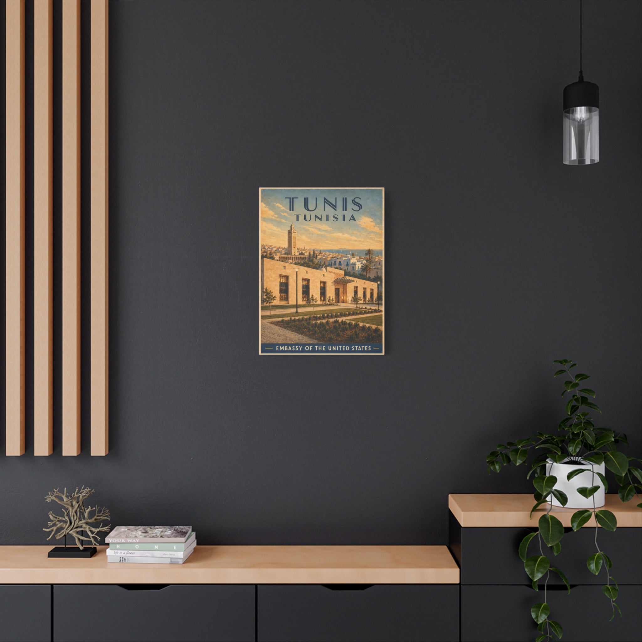 Tunis Embassy Wrapped Canvas