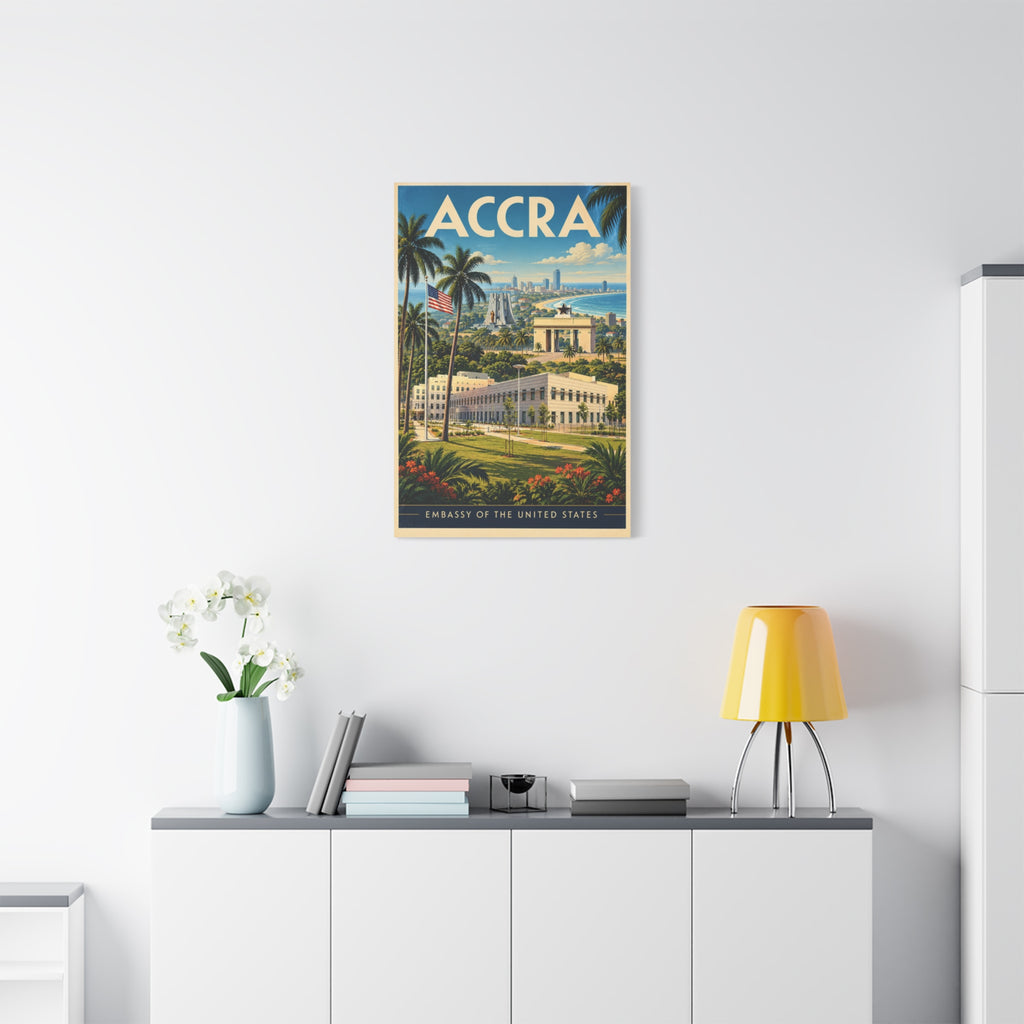 Accra Embassy Wrapped Canvas
