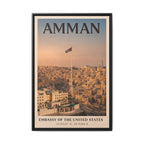 Amman Embassy Wrapped Canvas Framed
