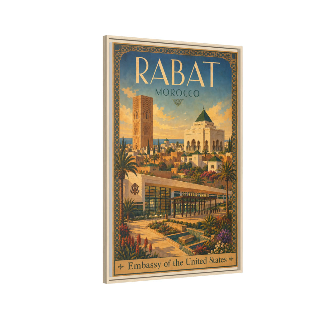 Rabat Embassy Wrapped Canvas Framed