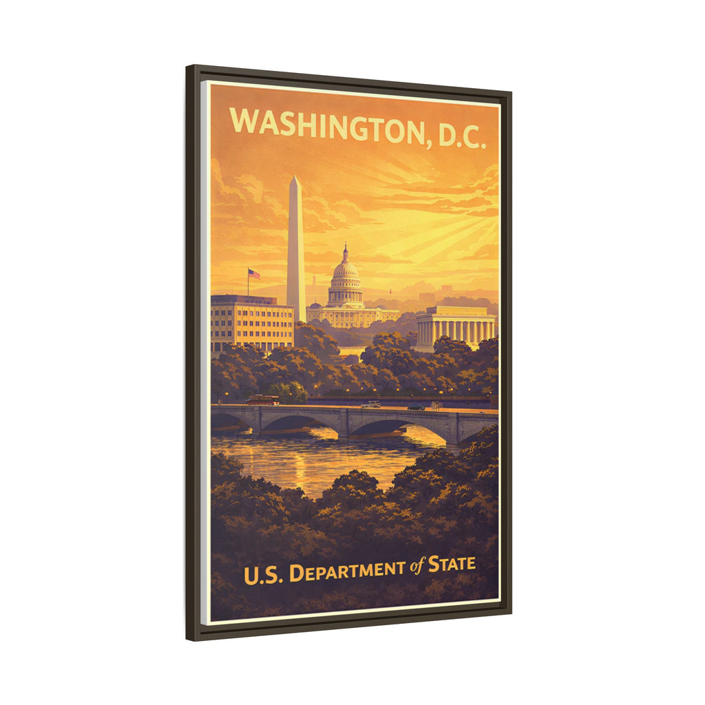 Washington D.C. Department of State Wrapped Canvas Framed