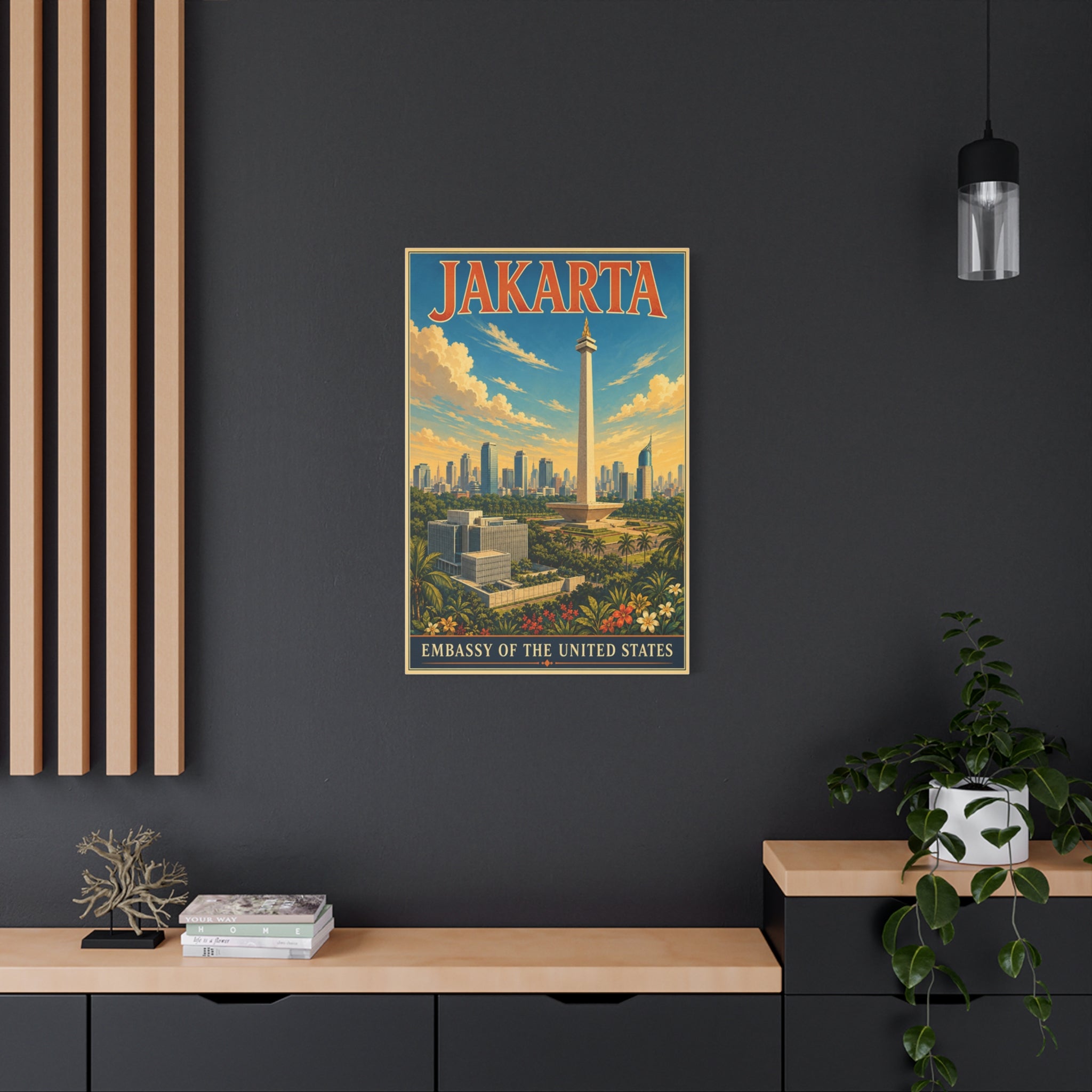 Jakarta Embassy Wrapped Canvas