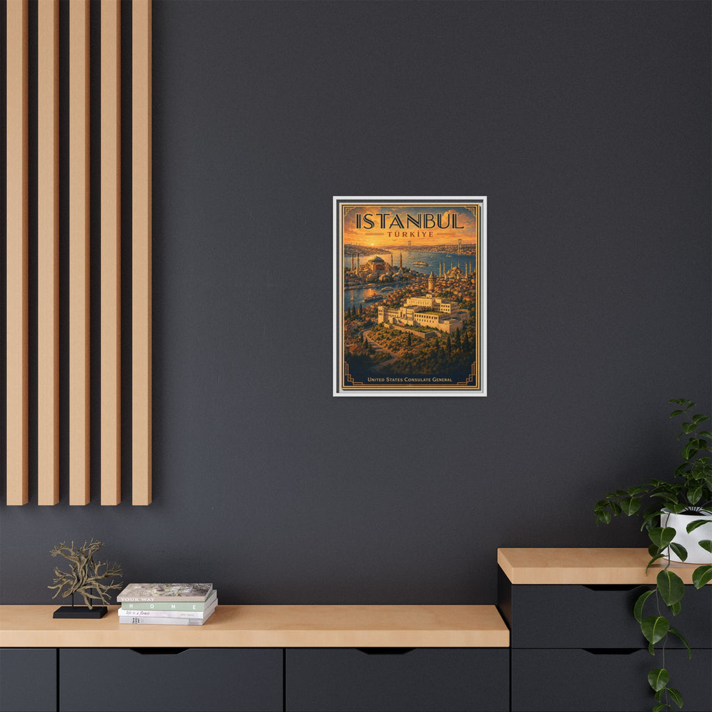 Istanbul Consulate General Wrapped Canvas Framed