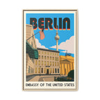 Berlin Embassy Wrapped Canvas Framed