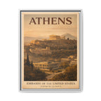Athens Embassy Wrapped Canvas Framed