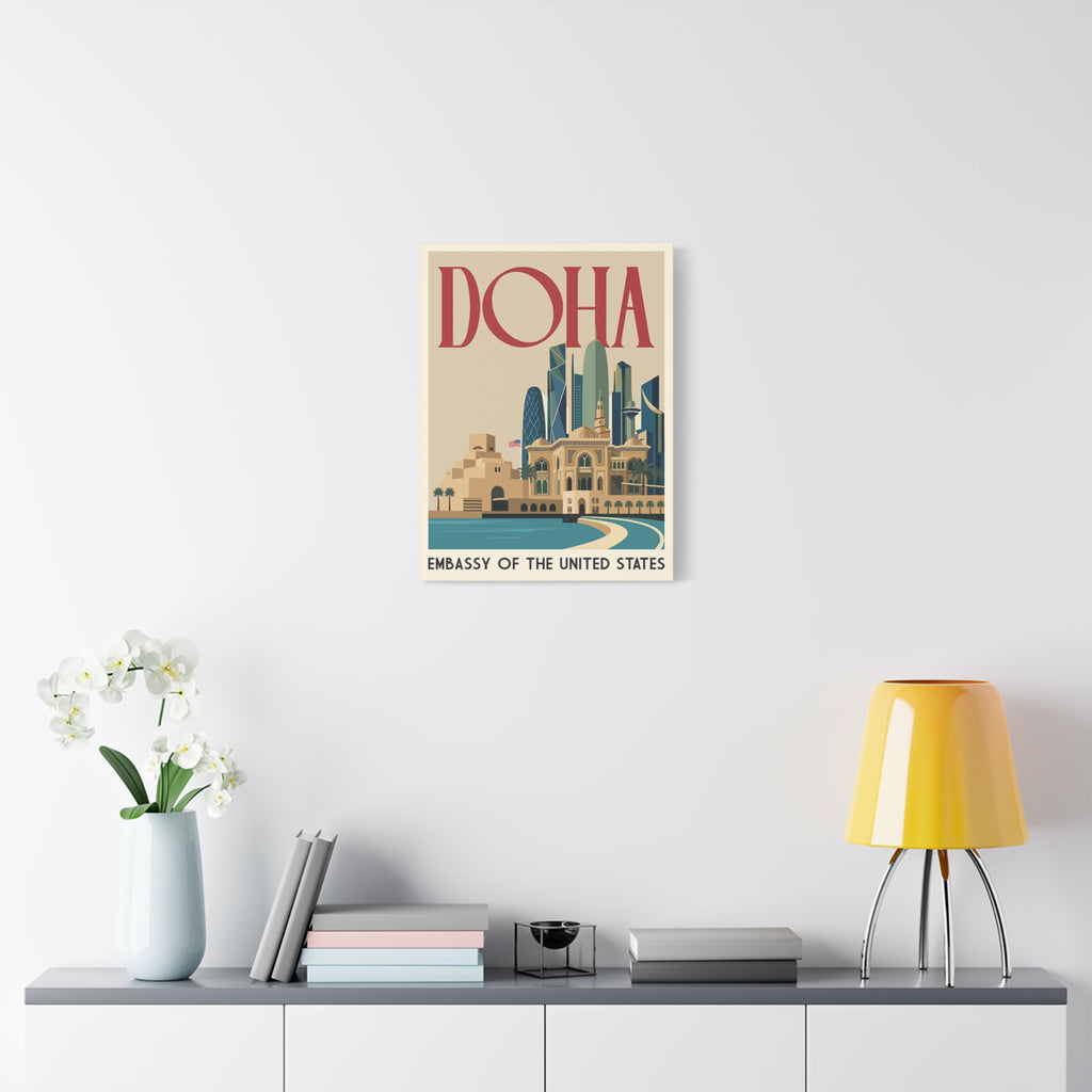 Doha Embassy Wrapped Canvas