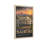 Nairobi Embassy Wrapped Canvas Framed