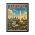 Jakarta Embassy Wrapped Canvas Framed