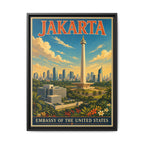 Jakarta Embassy Wrapped Canvas Framed