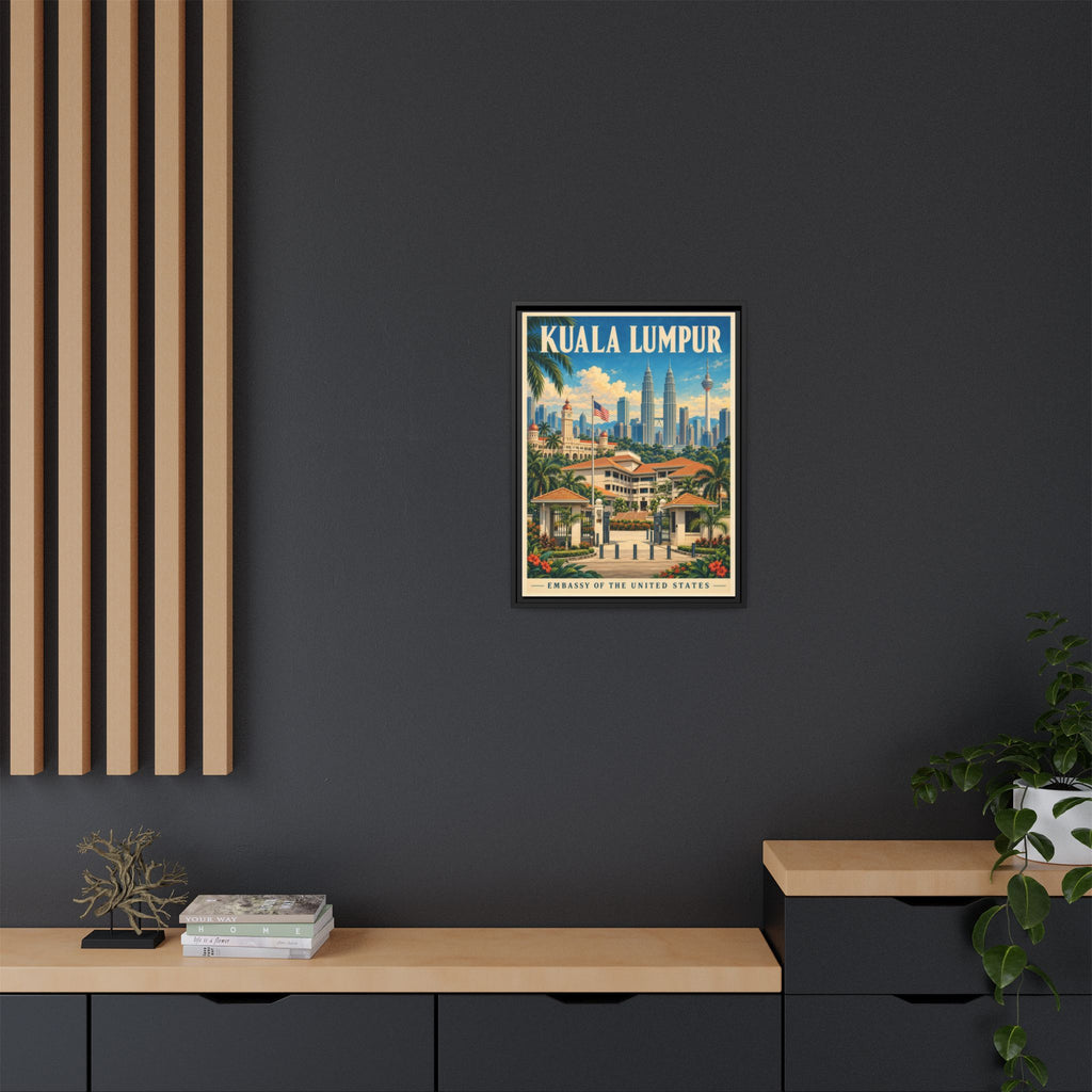 Kuala Lumpur Embassy Wrapped Canvas Framed