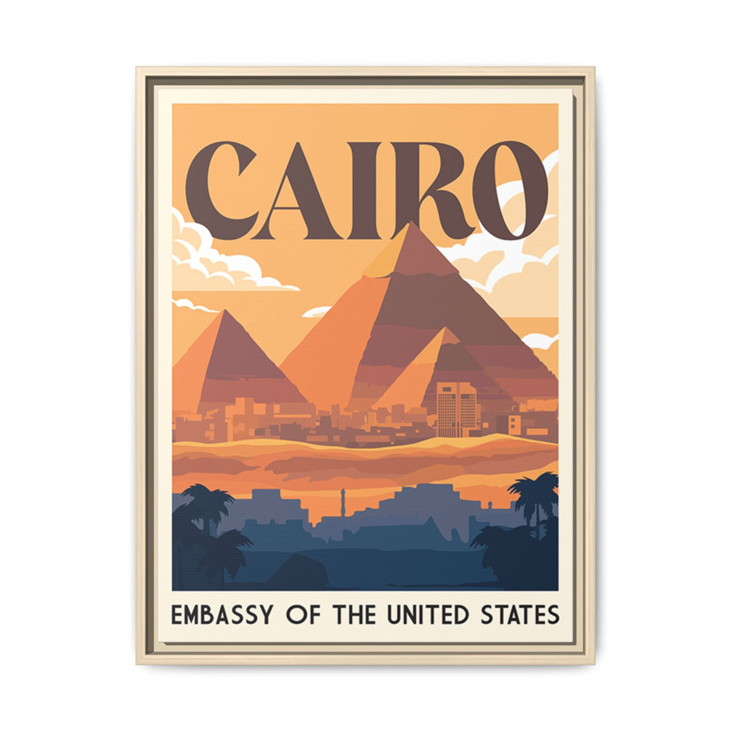 Cairo Embassy Wrapped Canvas Framed