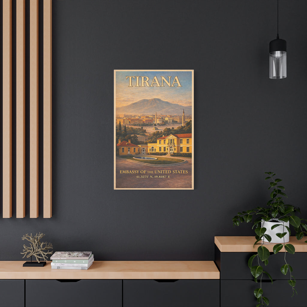 Tirana Embassy Wrapped Canvas