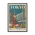 Tokyo Embassy Wrapped Canvas Framed