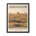 Jerusalem Embassy Wrapped Canvas Framed