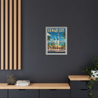 Kuwait City Embassy Wrapped Canvas Framed