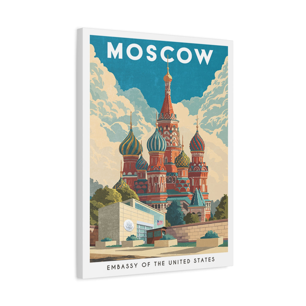 Moscow Embassy Wrapped Canvas