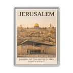 Jerusalem Embassy Wrapped Canvas Framed