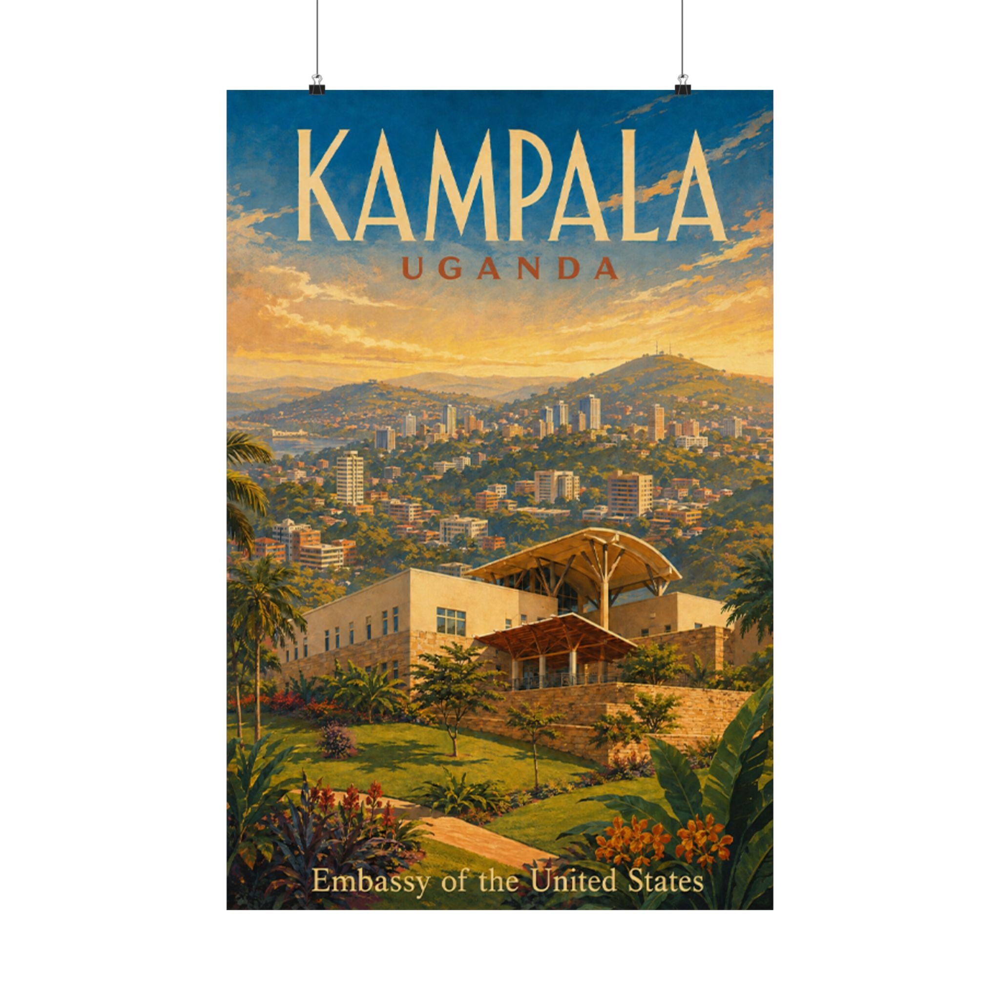 Kampala Uganda Embassy Poster