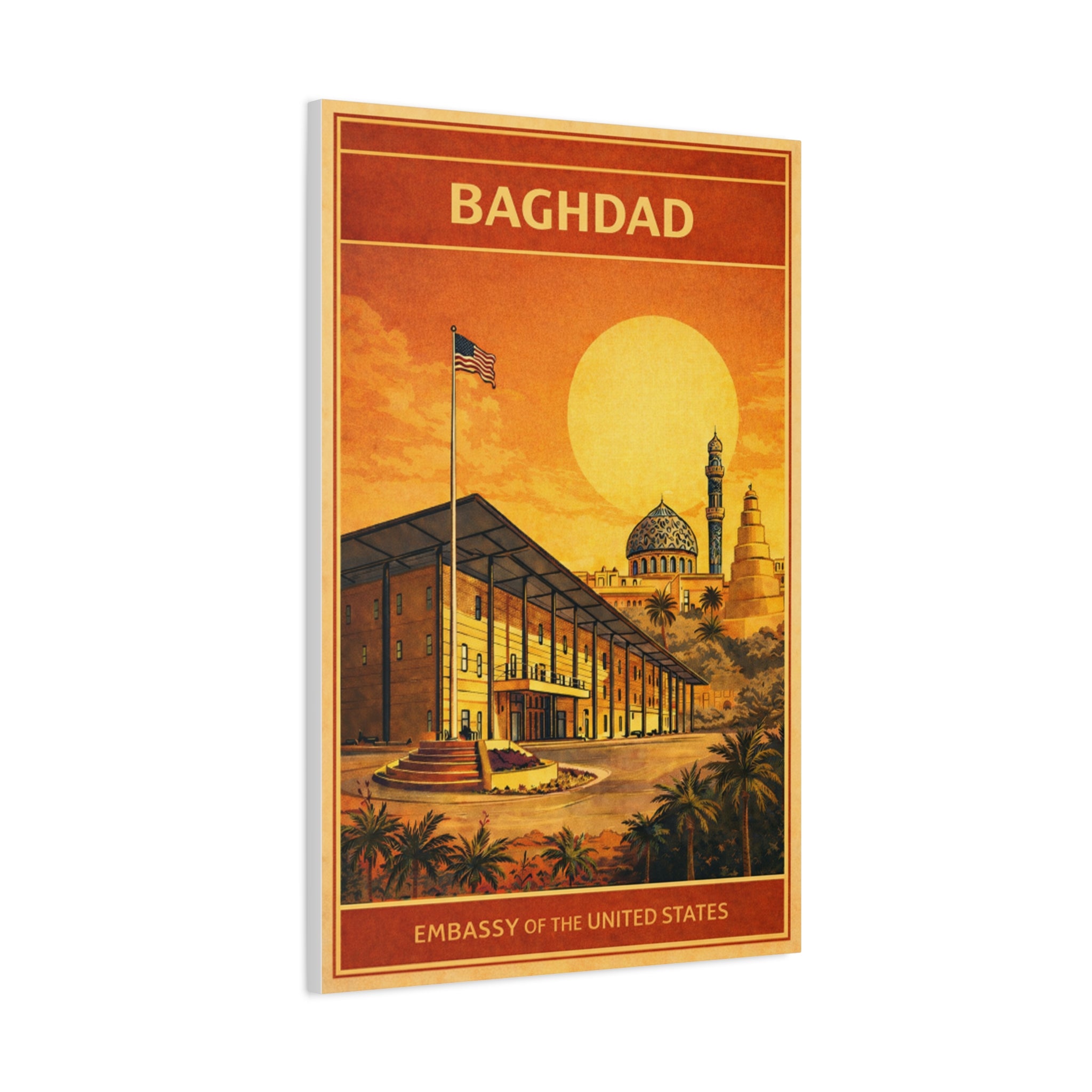 Baghdad Embassy Wrapped Canvas