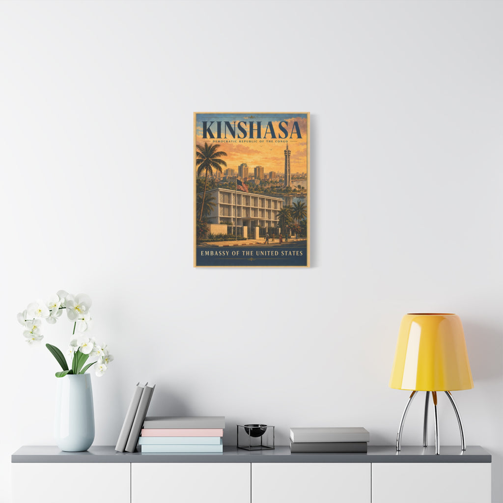 Kinshasa Embassy Wrapped Canvas