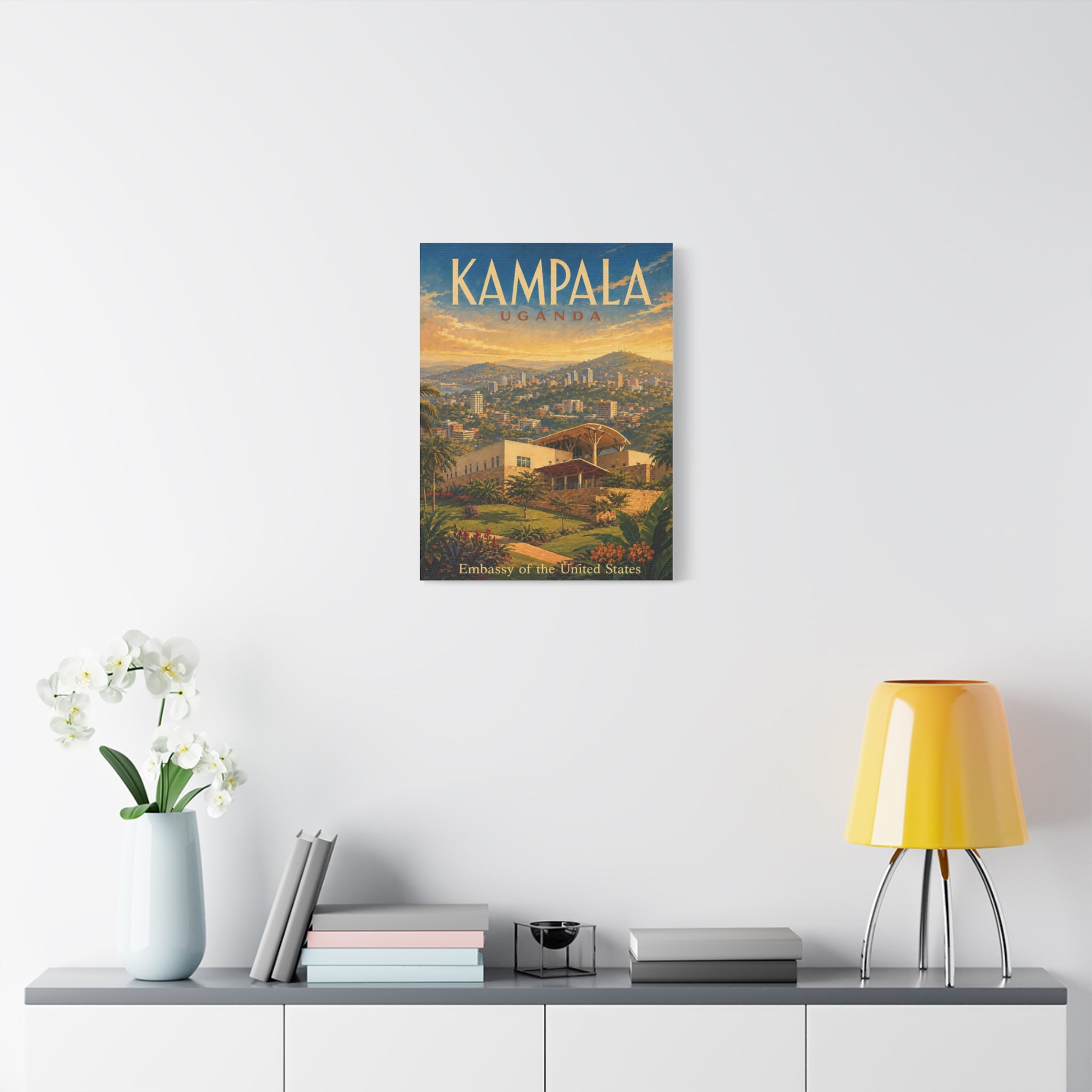 Kampala Uganda Embassy Wrapped Canvas
