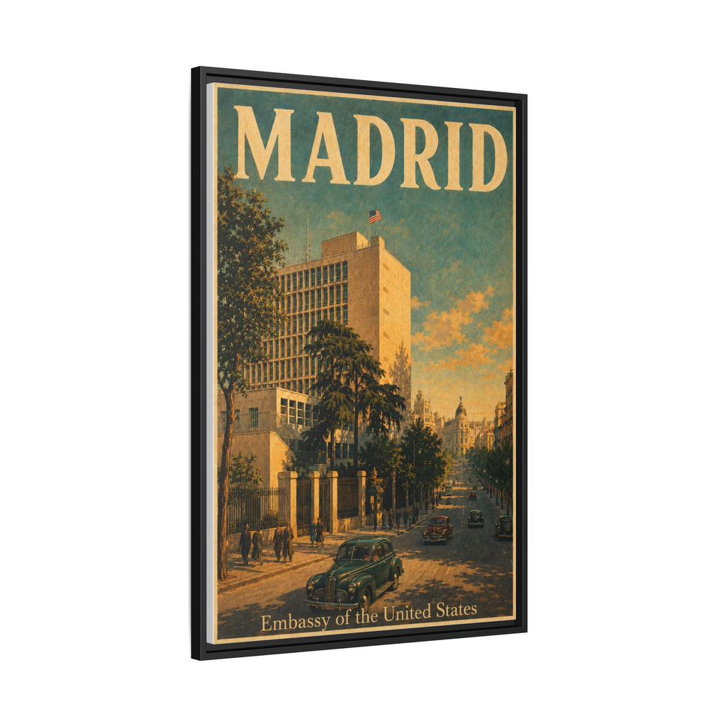 Madrid Embassy Wrapped Canvas Framed
