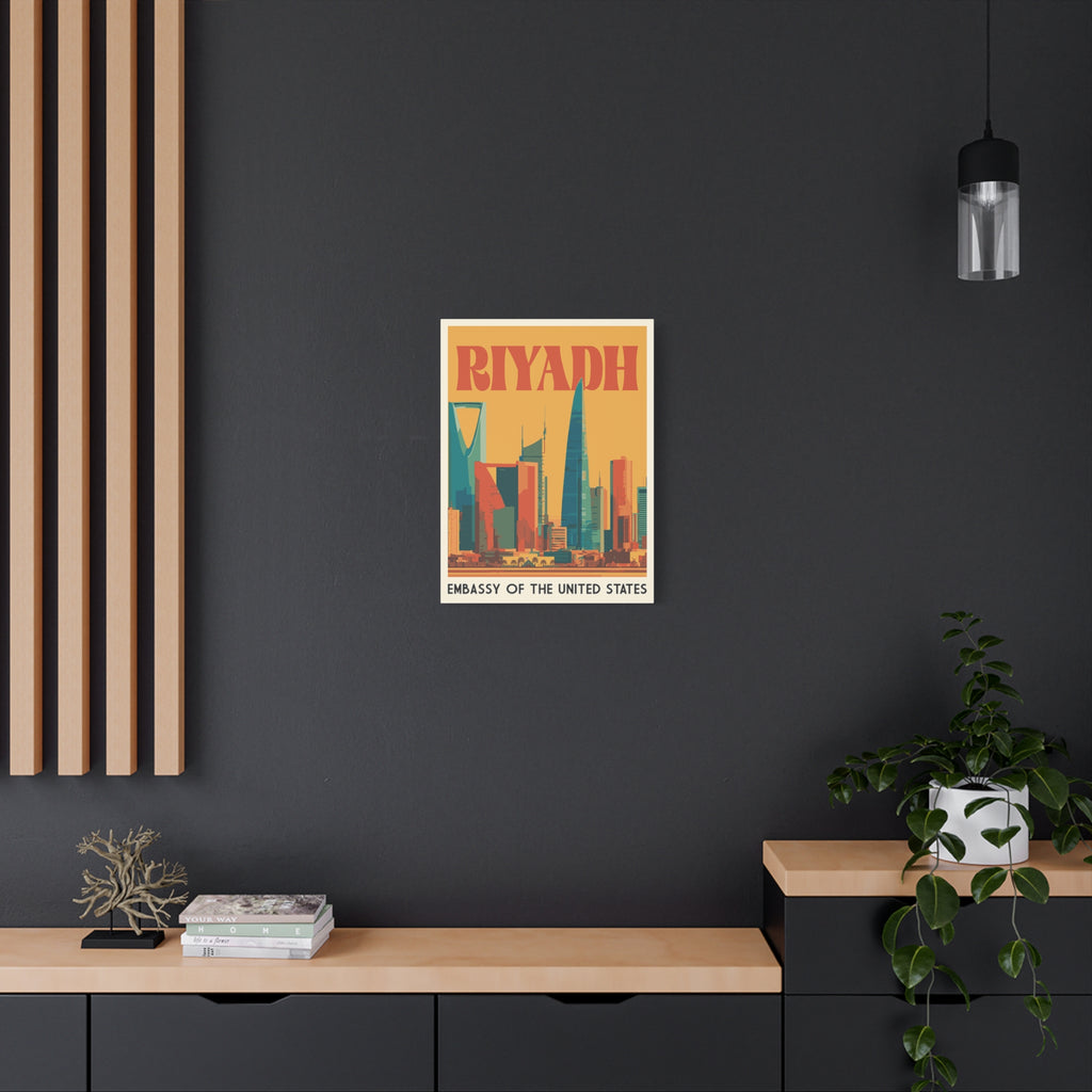 Riyadh Embassy Wrapped Canvas