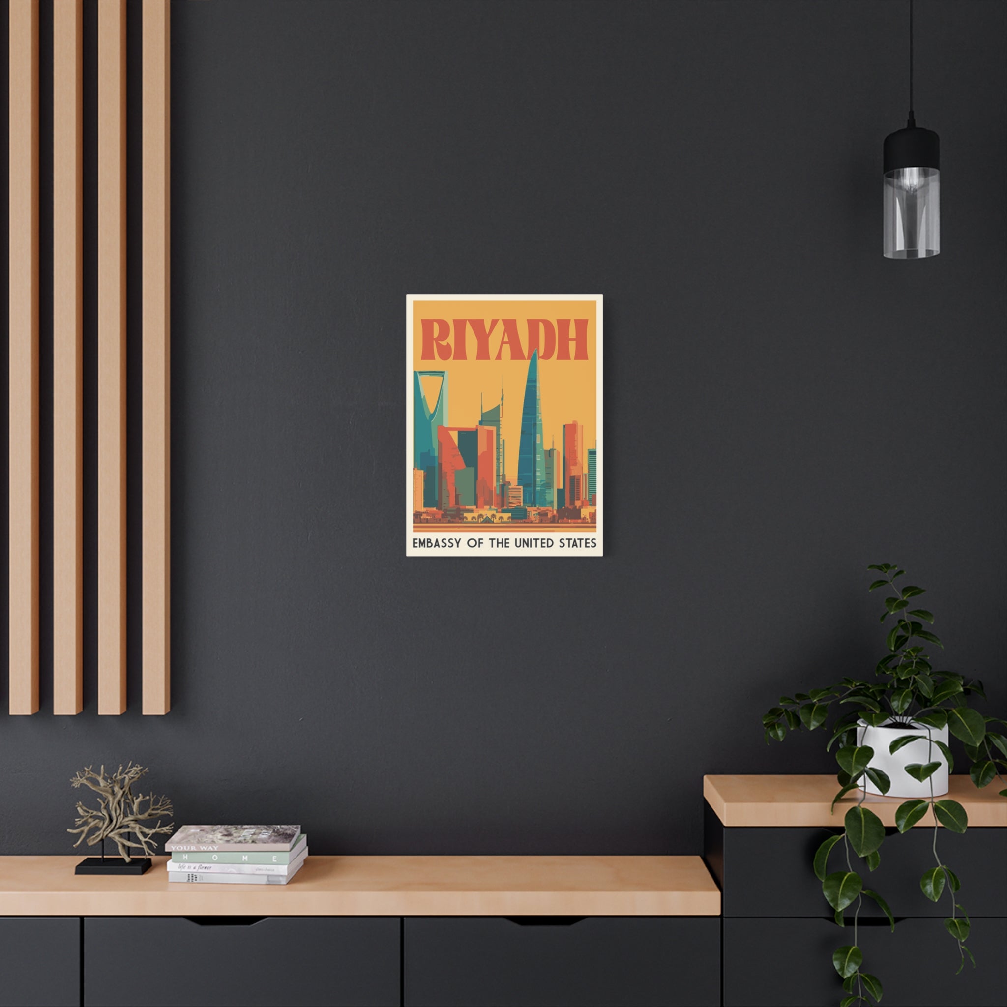 Riyadh Embassy Wrapped Canvas