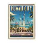 Kuwait City Embassy Wrapped Canvas Framed
