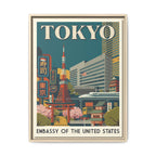 Tokyo Embassy Wrapped Canvas Framed