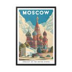 Moscow Embassy Wrapped Canvas Framed