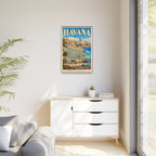 Havana Embassy Wrapped Canvas Framed